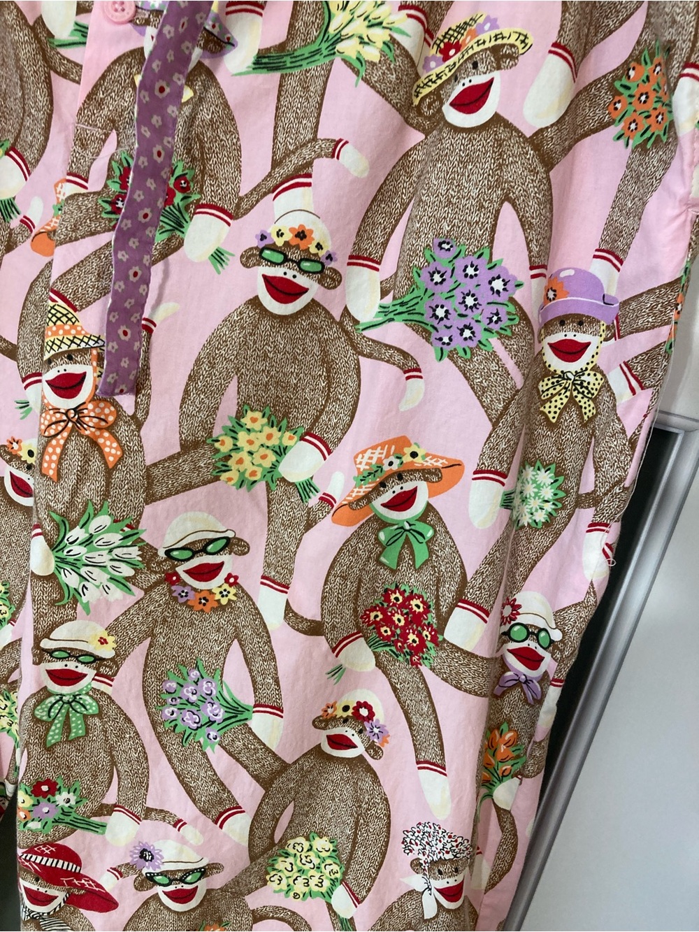 Nick And Nora Sock Monkeys Pajama Pants - Cotton - EUC! - XL - Picture 2 of 14
